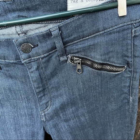 Rag & Bone Jeans Moto Zipper Alice Skinny Jean Sz 28 - Picture 7 of 15